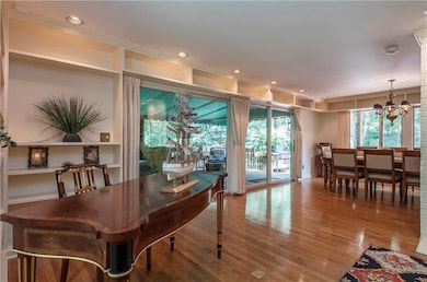 The home has a desirable open floor plan, with the