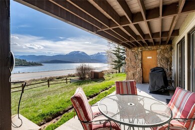 Ground level with lake and mountain views.
