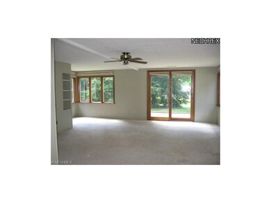 One end of the huge family room overlooking the ya