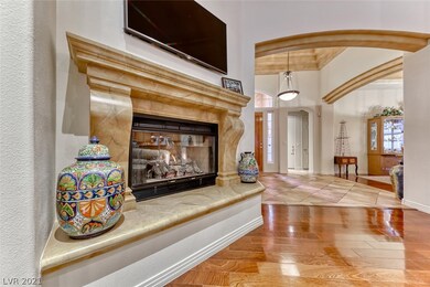 Fireplace View into Foyer