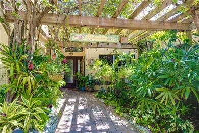 Tropical Landscaped walkway to Front Entry