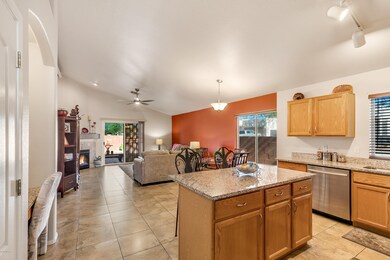Kitchen (large island) & Family Room