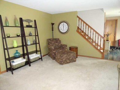 Living Room Open staircase overlooks large Living 