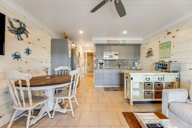 Coastal chic appointments and decor.