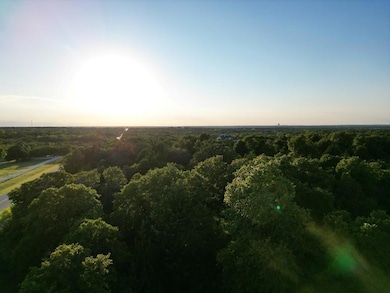 View of aerial view at dusk