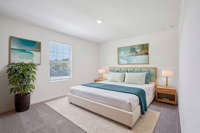 Bedroom featuring carpet floors and recessed lighting