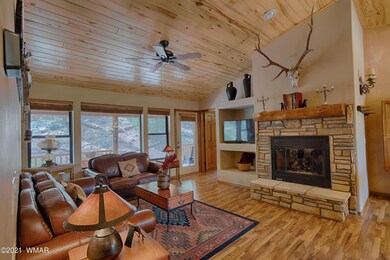 Living Space with cozy fireplace