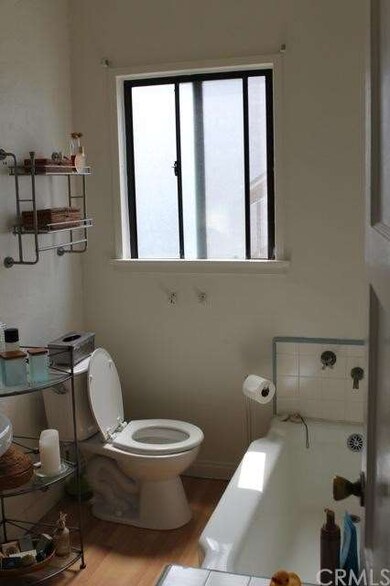 Front unit bathroom. Shower is separate and down t