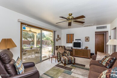Family Room with Backyard Views