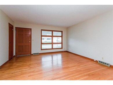 Living room with original wood floors