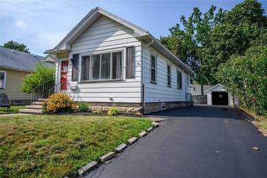 Long driveway offers plenty of off-street parking for guests.