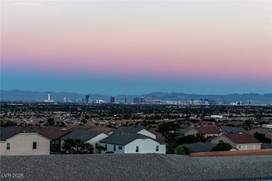 View of city with mountains