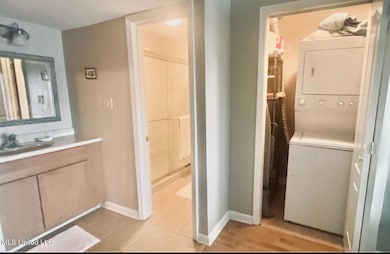 upstairs bath and laundry room