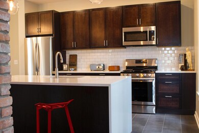 Kitchen Island from Right with Chimney