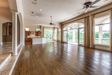The wet bar off of kitchen and the Open concept fl