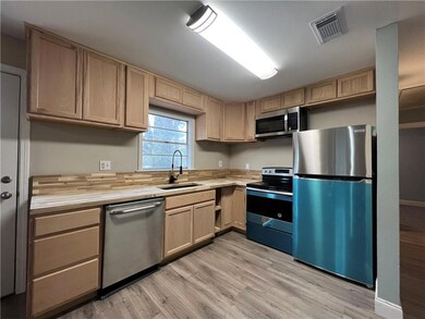 Kitchen with butcher block countertops