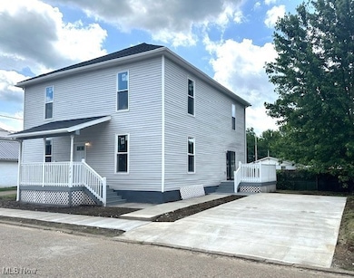 View of front of property with a deck