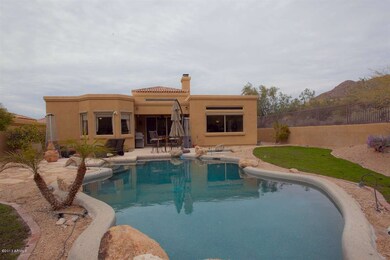 View from back of pool