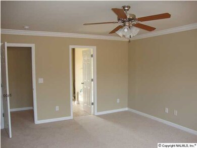 Spacious master bedroom - looking into the master bath