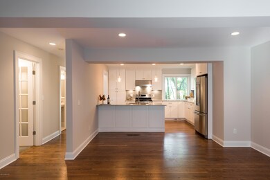 Interior View of Entry Hall & Kitchen