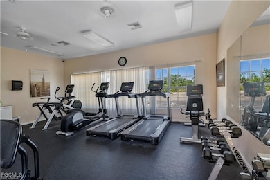 Workout area with plenty of natural light
