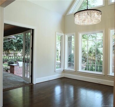 French doors from dining room lead out to covered 