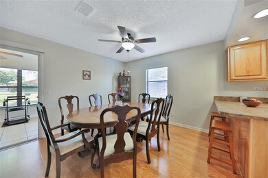Dining area facing bonus room