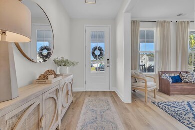 Entryway featuring light hardwood / wood-style flo