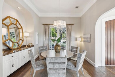 formal dining room with access to front garden