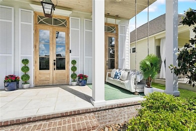 Adler Wood French Doors-All Open to the Front Porc