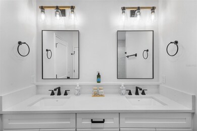 Primary bathroom with double sinks