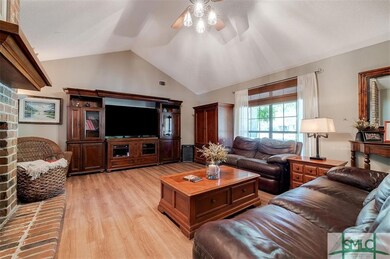 Spacious family room with fire place