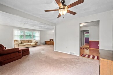 Large L shaped living room.
