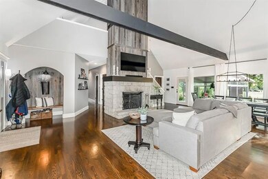 Beautiful stone wood-burning fireplace!  Rustic ac