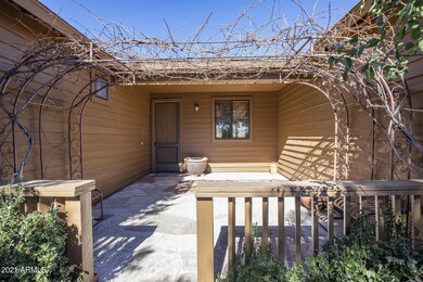Grapevine arbor & front patio