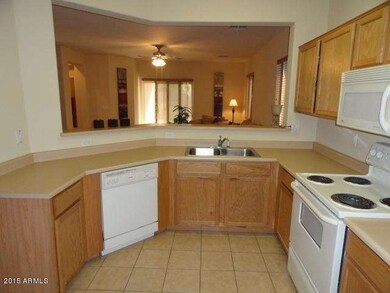 Kitchen overlooks living area