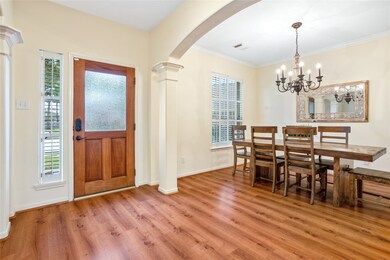 To the left is an over-sized formal dining room