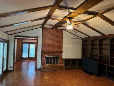 Grand room with cathedral ceilings.