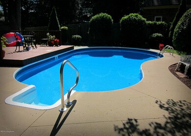 long shot of pool shrunken