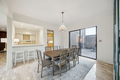 Formal dining room with wet bar and access to both