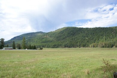 Hay field and mountains