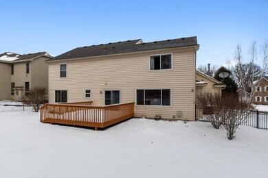 Back view with large deck