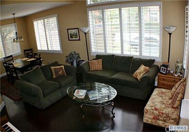 Open living room with high ceilings