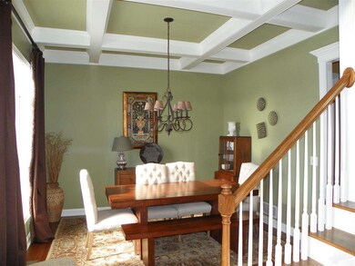 Dining room with Coffered Ceilings