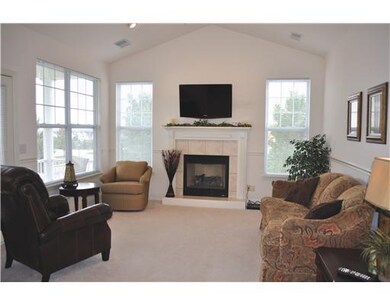 Living Room. Living Room With Gas Fireplace & Fan 