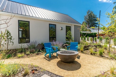 Courtyard with fireplace