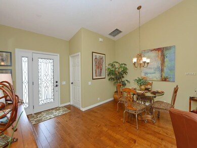 FOYER AND LEADED FRONT DOOR
