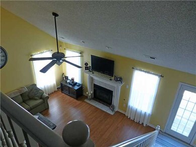 View of Great Room from upstairs.  Great Room feat