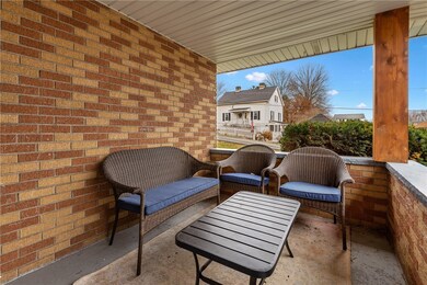 Inviting covered front porch