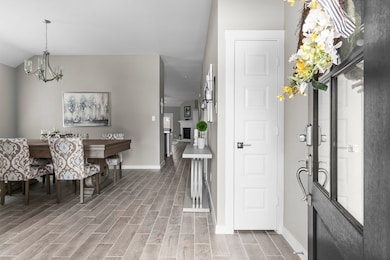 This photo showcases a bright, welcoming entryway